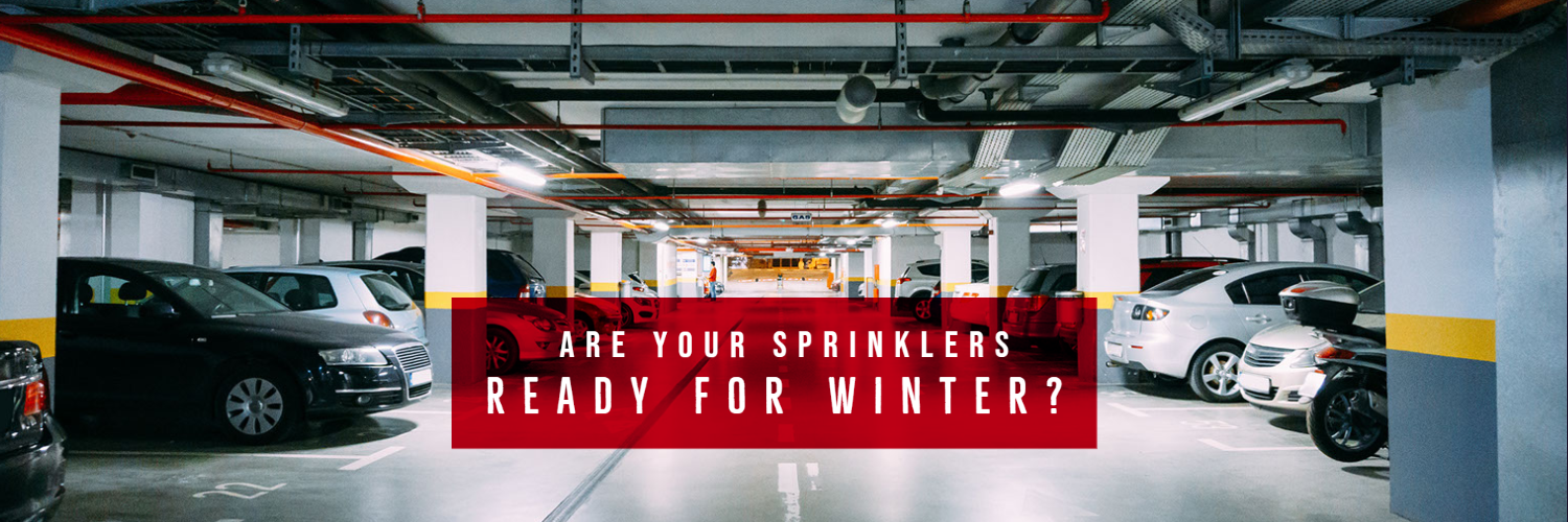Parking garage with sprinkler system