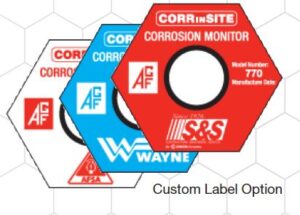 Custom labels for corrinsite corrosion monitors