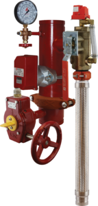 corner riser manifold with right drain